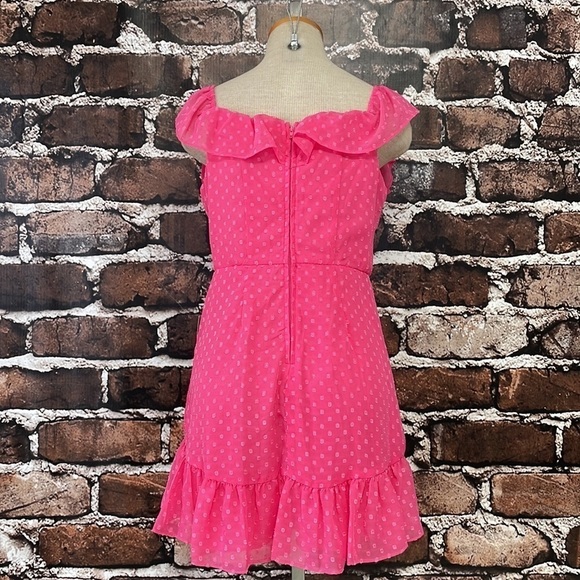 B. Smart Dress NWT Sleeveless Ruffles Knee Length Pink Junior 15 - Picture 11 of 16